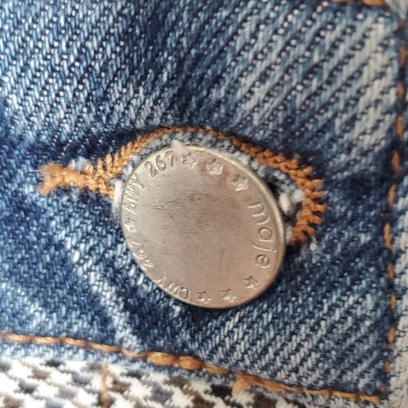 Maje Women's Blue Berio Layered Denim Jacket, Size 1/S US - Picture 10 of 15